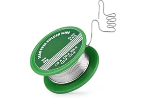 SOSALUK Stagno per Saldare Elettronica 0.8mm 20g, Filo Stagno per Saldatura Sn99.3% Cu0.7% senza Piombo con Flussante e Nucleo di Colofonia per Saldatura di Precisione e Riparazioni Elettriche