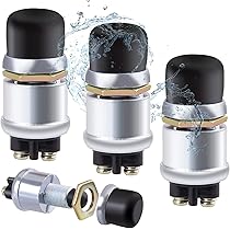 Pulsante Per Veicoli Nautici Pulsante Per Clacson 22mm 12V Impermeabile Con LED - Interruttore A Pulsante Momentaneo Per Auto E Barche Interruttore Metallo Barca - Foto 5