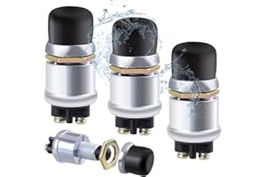 GZhaizhuan 3 botones de bocina impermeables, 12 V 20 A, interruptor de botes, botón momentáneo, interruptor de arranque, para vehículos pesados, camiones, barcos