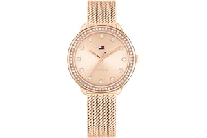 Tommy Hilfiger analog klocka för kvinnor med armband i gulguldfärger