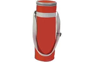 noTrash2003 Borsa termica per bottiglia d'acqua da appendere fino a 1,5 l, chiusura lampo, tracolla regolabile, piccola borsa termica per bevande, frigo per esterni, viaggi