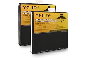 YELID 2 Aktivkohlefilter Dunstabzugshauben für Siemens LZ53251 Bosch DHZ5325/DHZ5326/11026769/00705431/00703595 Neff Z5101X1/VVZ52V40 Kohlefilter für Dunstabzugshauben Ersatz