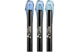 Boobeen Lot de 3 Stylos Ombre à Paupières Crème - Fards à Paupières Scintillants et Résistants à l'eau - Application Facile, Effet Lumineux et Maquillage Pailleté