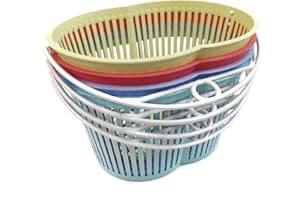 Ecoplast | Portamollette da Bucato, Cestino Portamollette per Stendibiancheria in Colori Assortiti Lavanda/Rosa/Azzurro/Verde, Made in Italy, 1 unità