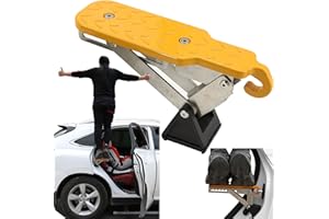 MIGIFTDY Samochodowy stopień drzwiowy, pedał samochodowy do drzwi samochodowych, zapobiega zarysowaniom i uszkodzeniom pojazdu, pasuje do pojazdów z pułapkami na drzwi, SUV, Jeep, RV (żółty)