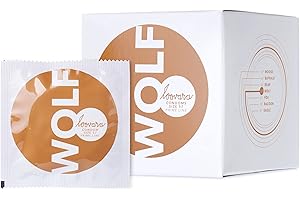 Loovara 12 Condones Individuales – Condones de Tamaño 57 – Talla Wolf – Condón Delgado Hecho con Caucho Justo – más Diversión y Sensación Durante el Sexo – Paquete de 12 Condones Veganos
