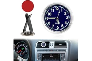 peaceking Orologio da Auto al Quarzo Luminoso, Mini Orologio per Auto Universale (Blu)