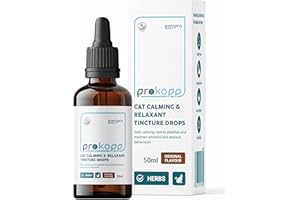 Zanipro Cat Calming Drops, Cat Calm Stress & Anxiety Relief, 100% Herbal Blend, Use for Calms, Travel, Grooming, Fireworks, Better Value than Plug In for Cats - 50ml