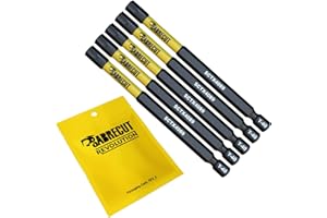 5 x SabreCut SCTX4089_5 89 mm T40 TX40 Juego de puntas de destornillador de impacto magnético Torx Heavy Duty Compatible con Dewalt Milwaukee Bosch Makita y más