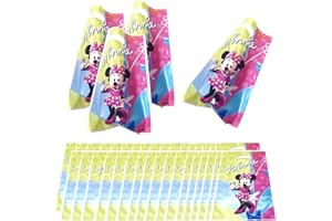 MIZT Bolsas de Dulces Ms.Minnie, 50 Piezas se Puede Reutilizar Bolsa de Fiesta Regalo Bolsas de Plástico Bolsas para Cumpleaños para Envolver Regalos, Fiestas de Cumpleaños para Niños, Fiesta Temática