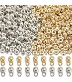 160pcs Connector Bail Beads - Small Silver Spacer Beads For Jewelry Making