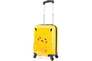 POKÉMON Pokemon Suitcase Kids Teens Hard Shell Luggage Pikachu Travel Case 4 Wheels Handle 49 x 33 x 22cm 30L Travel Essentials