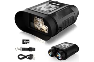 GWYNEXAC Nachtsichtgerät 4K 48MP, 1000FT Sichtbereich, 7-stufige einstellbare IR, 8X Digitalzoom, 2,4'' HD Bildschirm für Outdoor-Jagd, Camping und Wildbeobachtung (Black)