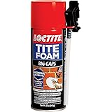 Loctite Tite Foam PU sealant(White), Expanding Foam for large gaps filling, keeps dust and pests aways, DIY dries fast, waterproof no shrinkage | PVC pipe bathroom, AC ducts 340g | Polyurethane: 