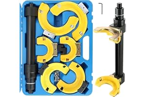 DASBET Strut Spring Compressor Set Macpherson Strut Spring Compressor Kit Interchangeable Fork Strut Spring Extractor Set Strut Coil Spring Shock Absorber Remover Tool