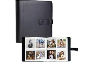 AMAZING WORKS Album photo 288 pochettes pour appareil photo Fujifilm Instax Square SQ1/SQ6/SQ10/SQ20, Mini Shot 3 Square, Mini Shot 3 Square, Kodak Mini 3 Square, album photo carré pour photos Instax Square (noir)