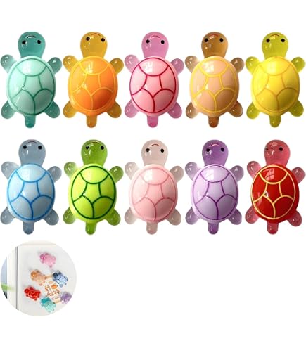 40er Set Mini Schildkröten Deko – Leuchtende Harzfiguren, 3,2x1,1 Cm, 10 Farben, Für Gartendeko, DIY & Landschaftsgestaltung