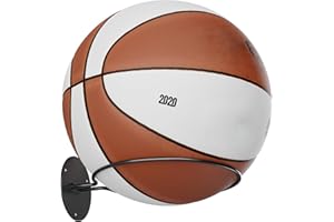 jockcaras Ball Display Holder Wall Mount: Black Rack for Football, Rugby, Basketball, Baseball Storage - Sports Room Decor Accessories