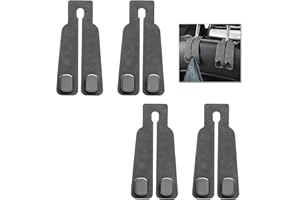 HUKNEQN 4 Pezzi Ganci Doppi per Sedile Posteriore Dell'auto, Car Seat Back Hook, Gancio Organizer per Seggiolino Auto, Gancio Rotabile a 360° per Poggiatesta Auto, Per Oggetti e Borse