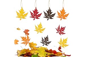 Wondsea 8Piezas Hojas Artificiales de otoño,Colgantes de Hoja de Arce,Hojas de Arce de otoño,decoración de otoño para Bodas, Festivales de Arte, Manualidades, Decoraciones de Fiesta