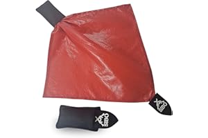 Sibo - DeathRag Softair Rosso con Pouch Integrato – Bandana da Softair – Sistema Molle per Gilet, Casco, Cintura – Panno di eliminazione Softair