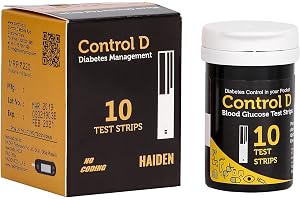 Control D Glucose Blood Sugar Testing Strip 10 Glucometer Strip
