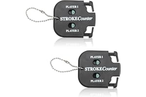 LOTNUT 2 Pcs Contador De Golpes De Golf Digital con Cadena Contador De Puntajes De Golf,Negro Score Counter para Colgar para Golf Y Otros Juegos De Pelota