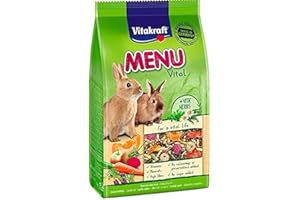 Vitakraft - Menú Premium Vital para Conejos con Cereales, Manzanas y Verduras - 1 kg