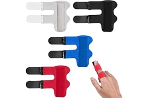 ALTcompluser 4 Stück Fingerschienen, Verstellbare Fingerstütze, Fingerstabilisator mit Eingebautes Aluminiumband für Gebrochene, Verstauchte, Sehnenentzündung und Geschwollene Finger