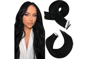 Moresoo Extension Adhesive Cheveux Noir 50 cm Invisible Extensions Bande Adhésives Cheveux Naturels Noir de Jais 50g Extension Adhesif Cheveux Humain 20 Pièces Extension Tape #1