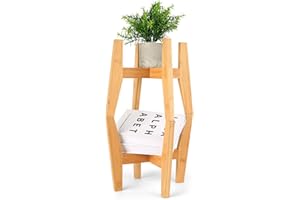 bayidun Soportes de Madera para Plantas, Soporte Macetas Interior Exterior, Soporte Ajustable para Plantas Casa, Oficina, Patio, Jardín