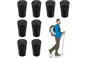 XUIIOSOOKP 8 Piezas Puntas de Goma para Bastones de Marcha Nórdicos, Punta Caña de Caminar, Tapones Puntas de Goma de Protección Repuestos para Bastones de Trekking Caminar