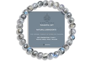 SIMPLÍ BASIC Natural Healing Bracelets Chakra Bracelet 6mm Gemstone Stone Bracelet Crystal Bracelet for Womens Bracelet | Mens Bracelet | Fortune | Calm | Anxiety Bracelet | Festival Accessories | Jewellery Gift Box