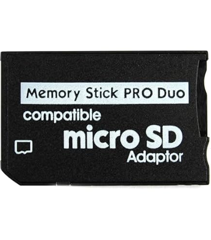DUEQID Adattatore per Memory Stick PSP, da Micro SD a Memory Stick PRO Duo MagicGate Card compatibile con fotocamere, Handycam, telefoni cellulari e PSP 1000/2000/3000