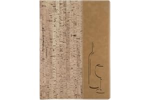 SECURIT - Carta Dei Vini Linea Design - Per Caffè, Ristoranti, Bar - Formato A4 - Similpelle - 2 Doppio Inserti Inclusi - Stile Cork - Colore Beige