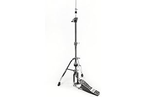 Fame HH9001 Hi-Hat-Ständer, 2-Beinig, Einzelkette, Doppelstrebig, Höhenverstellbar 75-100cm, Verchromt, Ideal für Doppelfußmaschinen, Professionelle Qualität, Preis-Leistungs-Sieger