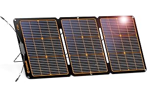 FLEXSOLAR Panel słoneczny 120 W, składany moduł solarny do przenośnych generatorów solarnych, panel słoneczny IP68, do użytku na zewnątrz, do ogrodu, na balkon, do zasilania awaryjnego, w podróży kempingowej