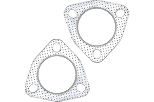 YGQ Lot de 2 joints d'échappement de 2,25 pouces - 3 vis - 58 mm - Bride de silencieux - Collecteur - Haute température avec bague de feu - Remplacement