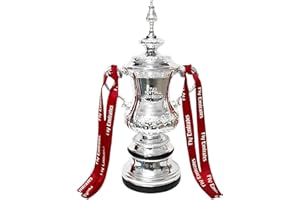 PUCHEN Resin Football Champions Trophy Model Fa Cup Trophy Replica Plating Silver Men and Women Fans Collect Home Decoration souvenirs Trophies,32CM