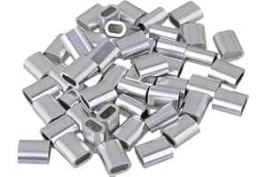 TRE EMME MORSETTI IN ALLUMINIO FERMAGLIO PER CAVO FILO NYLON STENDIBIANCHERIA (20)