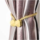 Gold 2 Adet Manyetik Perde Klipleri İ&ccedil; Dekorasyon Kare Model Perde Toplayıcı Toka Perde Tutucu Aksesuarı