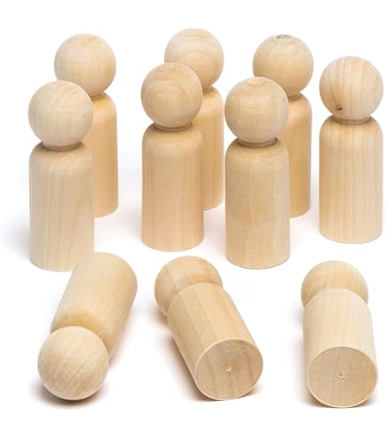 20 Pcs Poupées En Bois à Peindre 75 Mm – Figurines Non Fini Bonhommes Et Femmes – DIY Peinture, Artisanat Enfants, Décoration Mariage Anniversaire