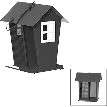 Vogelfutterhaus Aus Metall In Anthrazit Doppelhaus Fur Vogel Zum