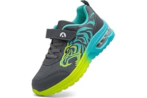 PiDaGlobal Kids Trainers Boys Running Shoes Girls Athletic Sneakers Glow-in-Dark Sports Shoes Breathable Tennis Shoes Lightweight School Walking Shoes