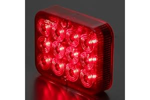 ETUKER Nebelschlussleuchten Rot Led 12v Wasserdicht ECE 1x Nebelleuchte Bremslicht für PKW Anhänger Traktor Landwirtschaftliches KFZ Caravan