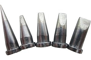 AICE TLS Weller LT Lot de 5 embouts de rechange pour WP80, WSP80, WSFP8 WD1000, WD2000, WSD81, WS81, WSF81D8, WS81D5 Poignée de fer à souder LTS/A/B/C/D