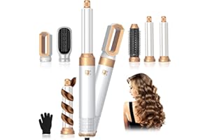 Journeyside Brosse Soufflante 5 en1 Air Styler Set, Seche Cheveux 1000W, Hair Styler 3 Températures,Fer a Boucler Ions Négatifs pour Sécher, Brosse Coiffante Chauffante,Pour Volumisante,Boucler