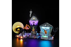 YEABRICKS LED-lampa för 21351 idéer Disney Tim Burtons The Nightmare Before Christmas byggstenar modell (byggsats ingår inte)
