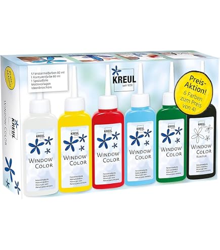 Kreul Hobby Line Penna Per Vetro, 2-3 Mm, Colore Marrone, A Base D'Acqua, Lavabile, Per Vetro, Specchi E Piastrelle, Made In Germany