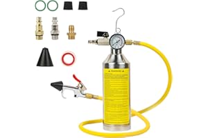PARAOUTIL Kit Rinçage AC Voiture - AC Flush Kit Système de Climatisation de Voiture avec Pistolet Rinçage Kit Voiture AC Climatisation Système Flushing Tool avec Manomètre 220 PSI et 1M Tuyau